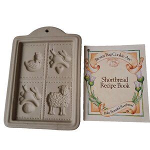 Brown Bag Cookie Art Shortbread Molds Bunny Rabbits EAster Eggs Lamb Chick